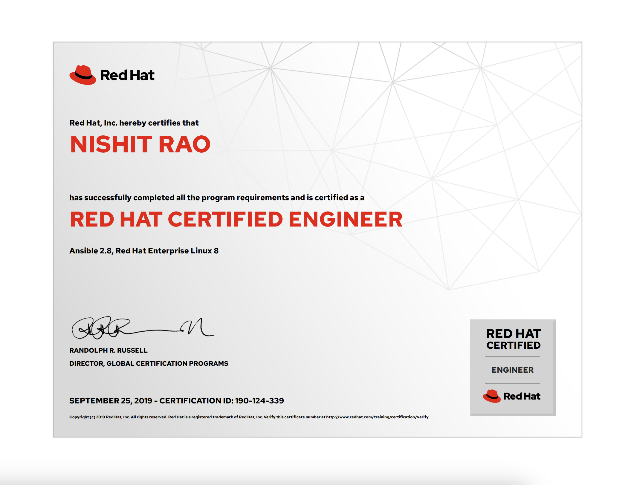 Red Hat Certified Engineer
